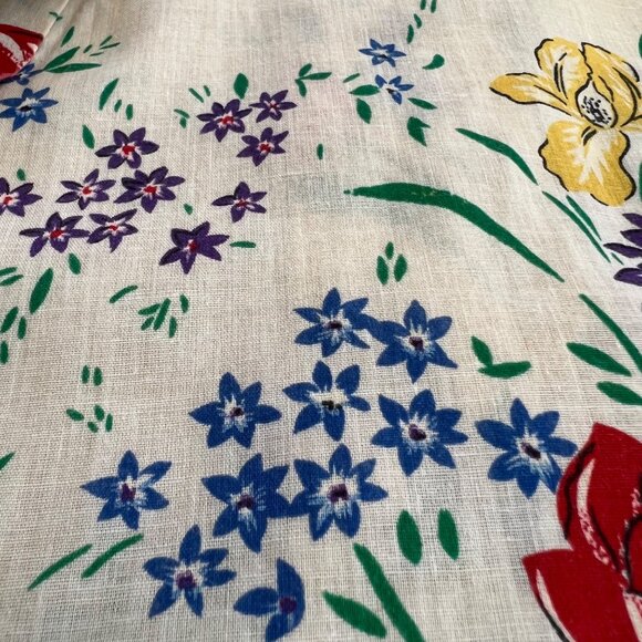 Vintage Semi Sheer All Over Floral Print Blouse USA S - Picture 5 of 6